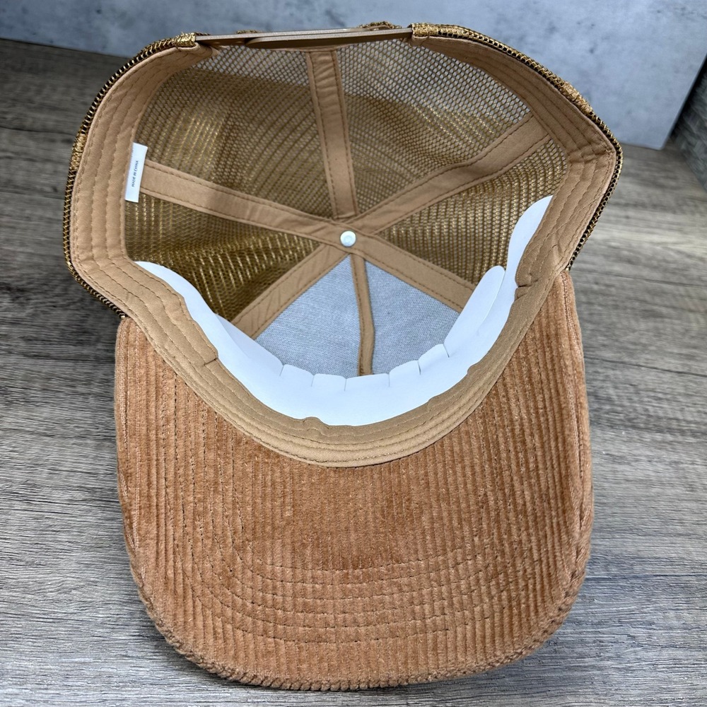 AMEN~Women's~Brown Corduroy Trucker Hat - Picture 5 of 6